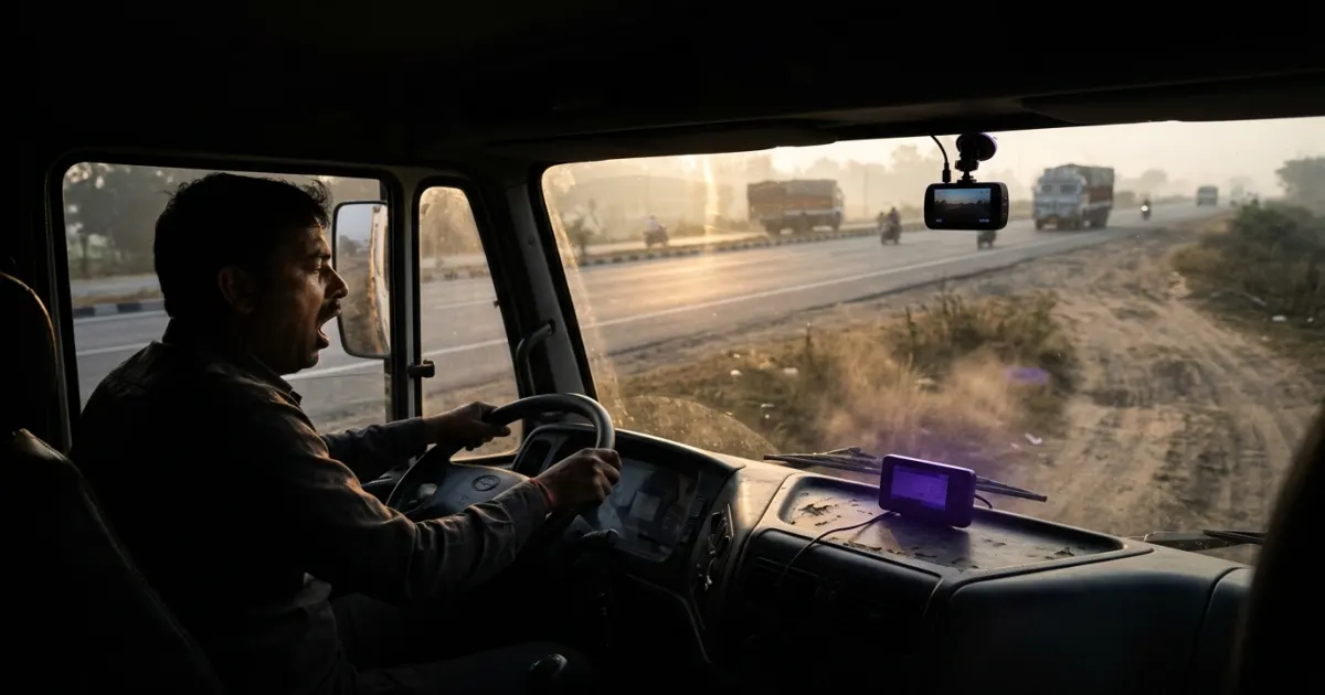 Your Driver's Yawn is a Ticking Bomb: The Real Best Dashcam for Commercial Vehicles in India
